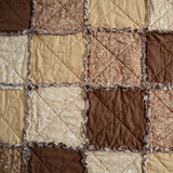 Quilt Throw - Brown Crisscross