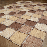 Quilt Throw - Brown Crisscross
