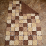 Quilt Throw - Brown Crisscross