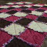 Small Quilt - Pink, Cream & Brown