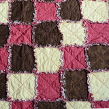 Small Quilt - Pink, Cream & Brown
