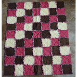 Small Quilt - Pink, Cream & Brown