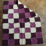 Small Quilt - Purple & Cream Diamond