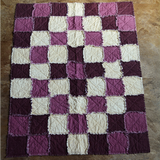 Small Quilt - Purple & Cream Diamond