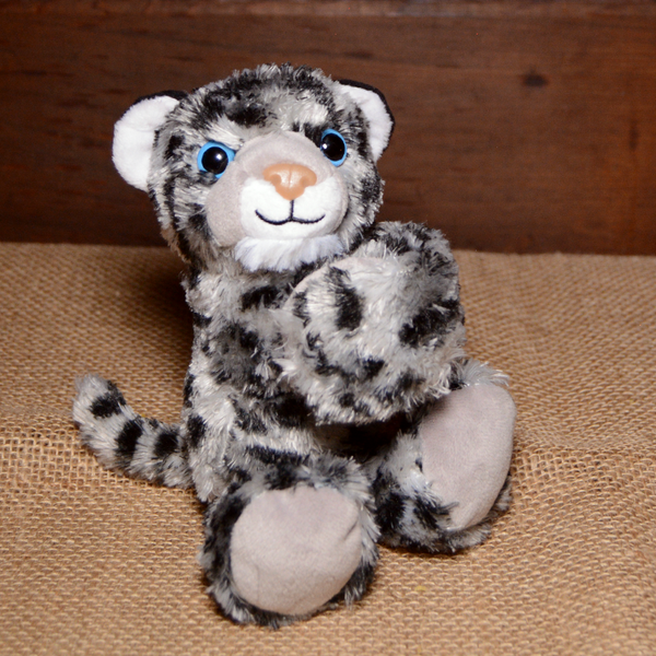 Aurora Mini Flopsie 8 Snow Leopard Grey Stuffed Animal
